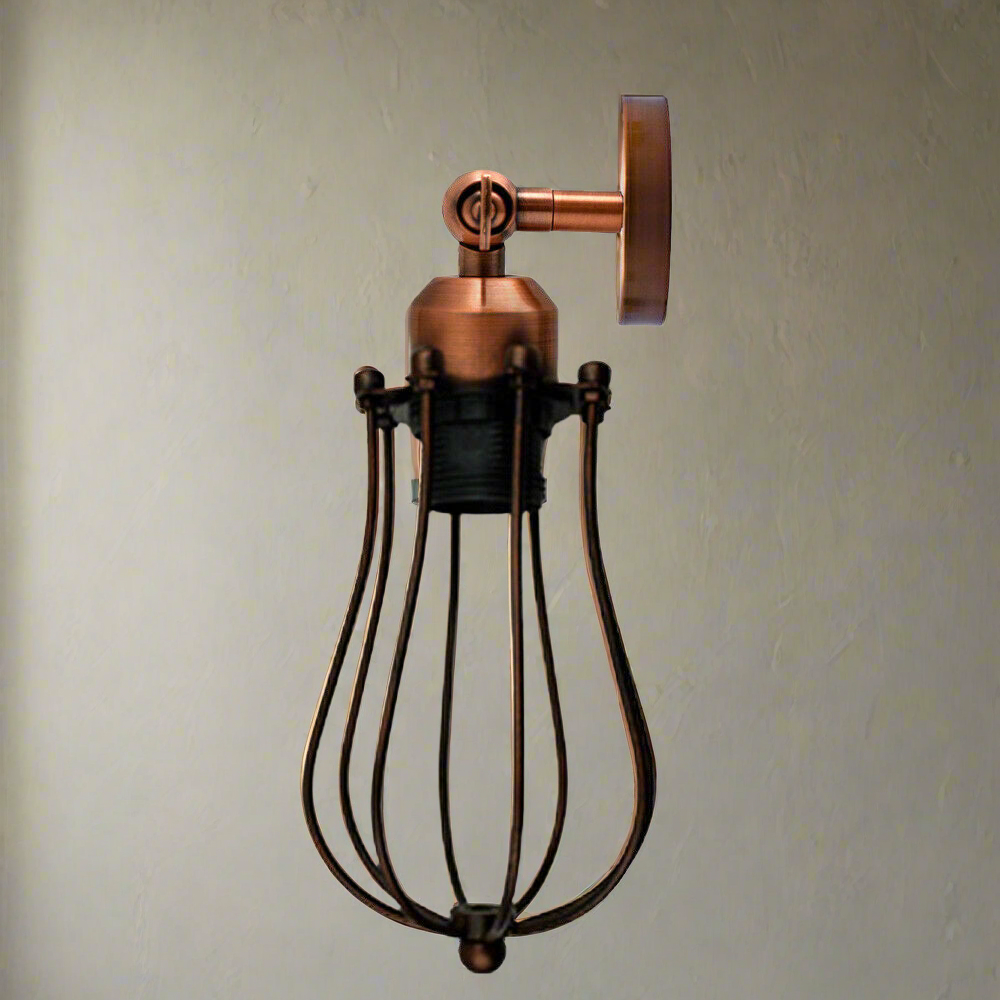 Industrial Wall Lights with Cage Shade Retro Wall Lamp ~2839-2
