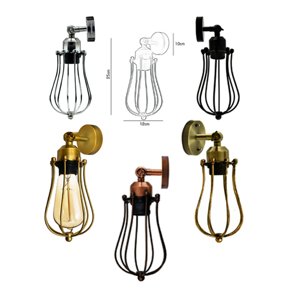 Industrial Wall Lights with Cage Shade Retro Wall Lamp ~2839-4