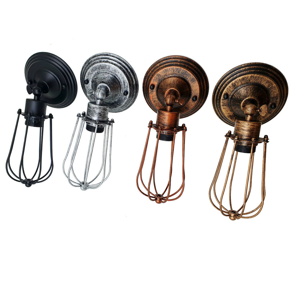Vintage Industrial Cage Wall Sconce Ceiling Light Porch Lamp ~3549-4