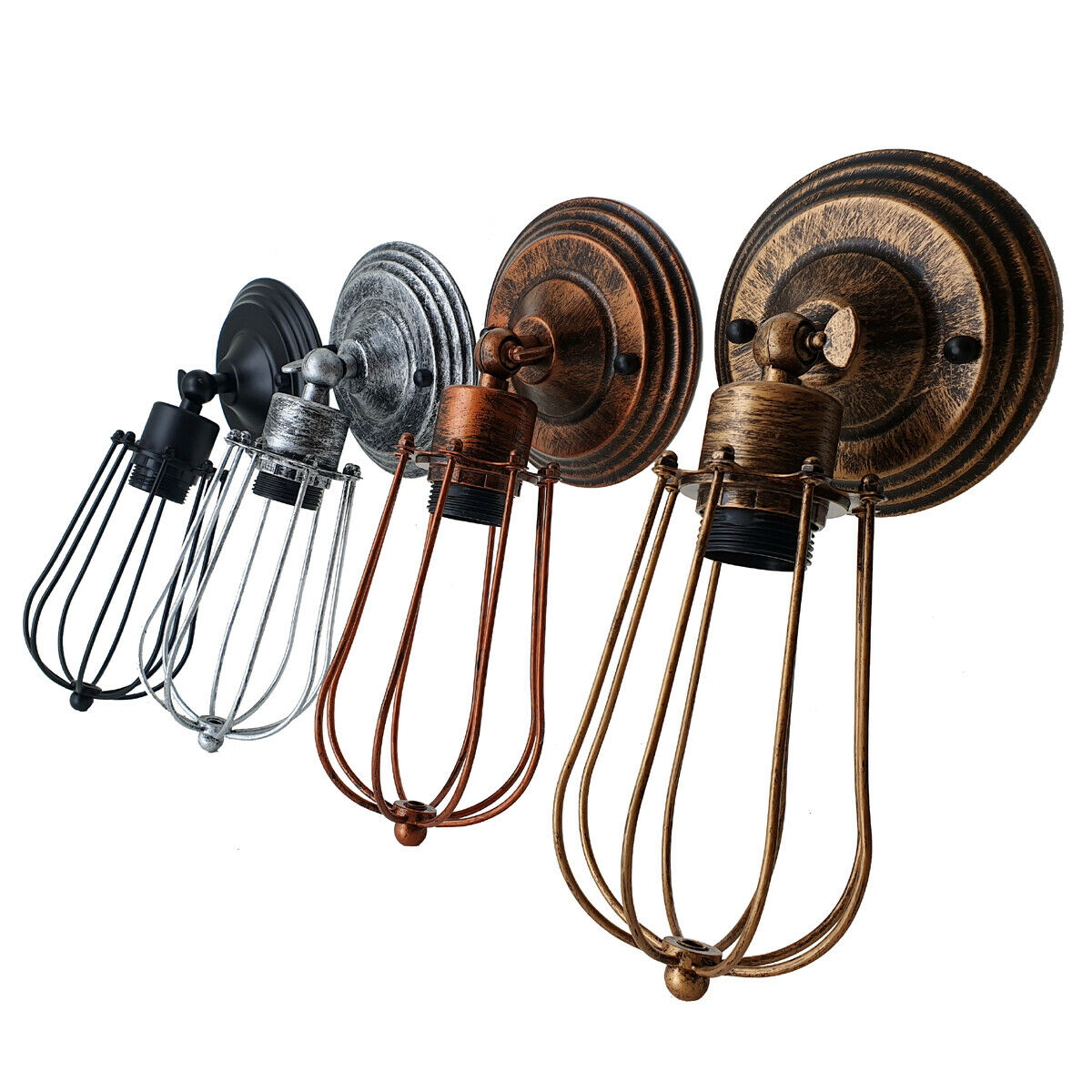 Vintage Industrial Cage Wall Sconce Ceiling Light Porch Lamp ~3549-2