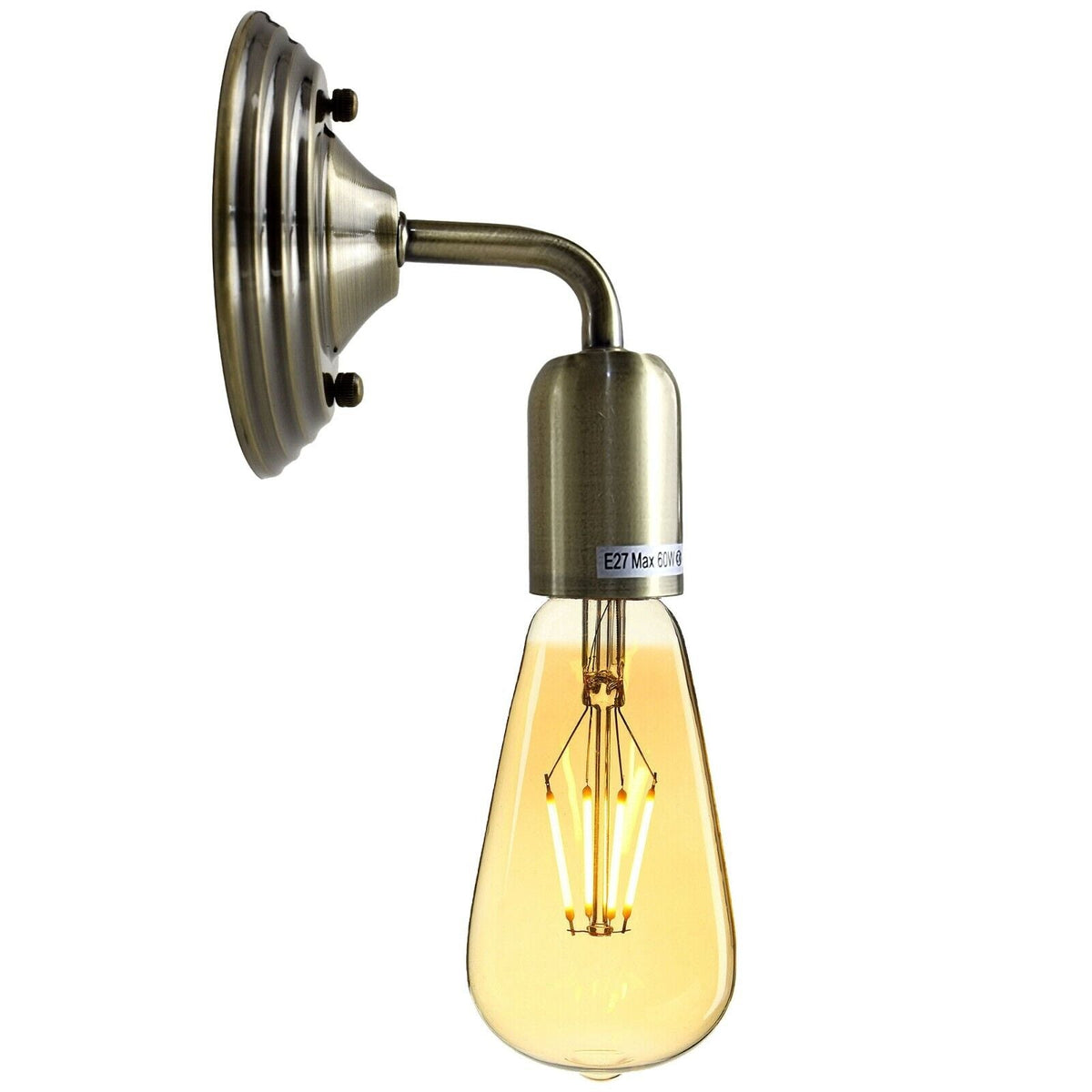 Industrial Wall Light Vintage Metal E27 Wall Sconce for Living Room, Kitchen ~3792-18