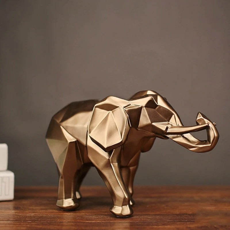 NovaElephant — Geometric Faceted Resin Figurine