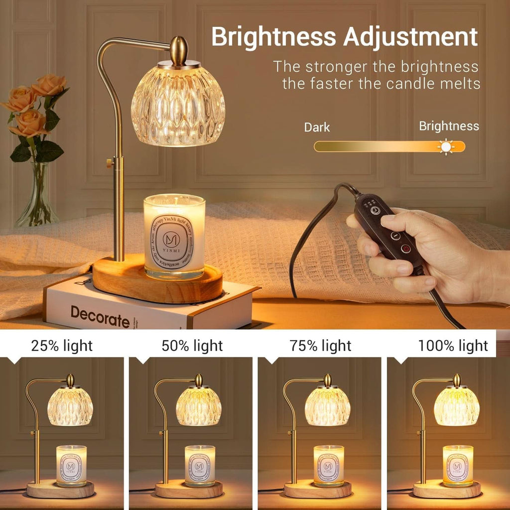 Goldtone Candle Warmer Lamp With Programmable Timer-2