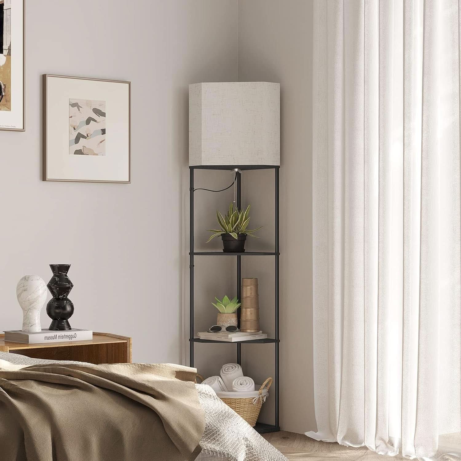Corner Floor Lamp Three Color Temperature Lighting-4