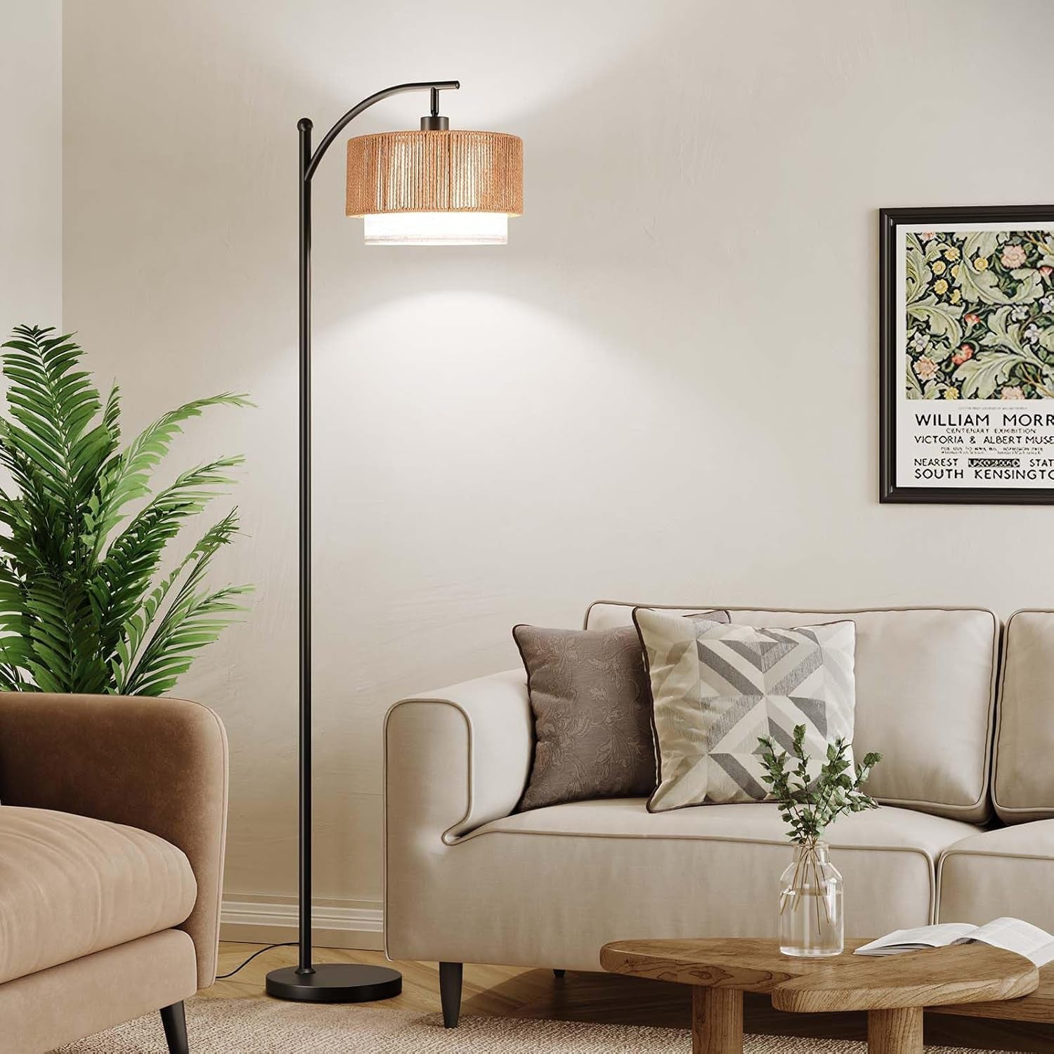 Arched Floor Lamp With Adjustable Color Temperatures-4