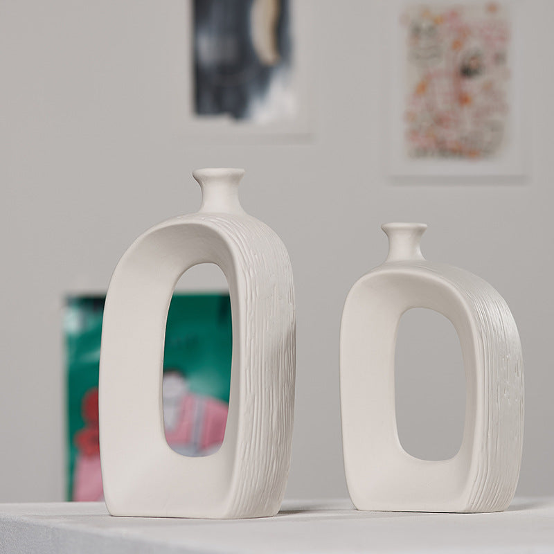 TerraWhiteFloral — Decorative Vase
