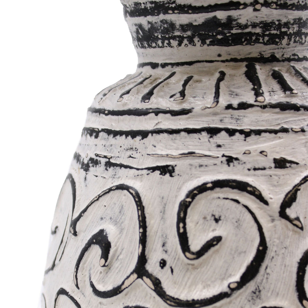 Swirls Shaped Vase - Cream-1