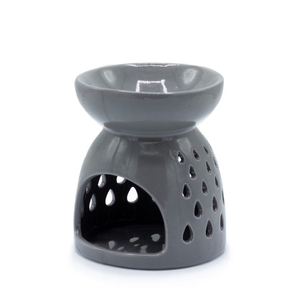 Classic Oil Burner - Teardrops Cutout - Grey-0