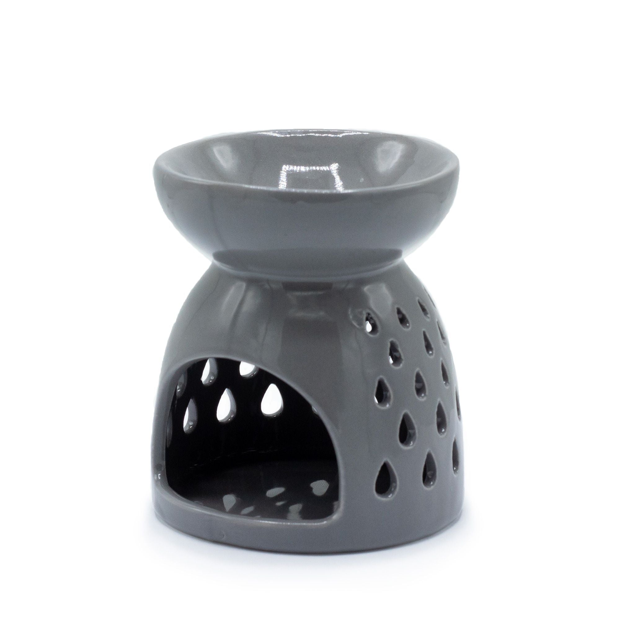 Classic Oil Burner - Teardrops Cutout - Grey-0