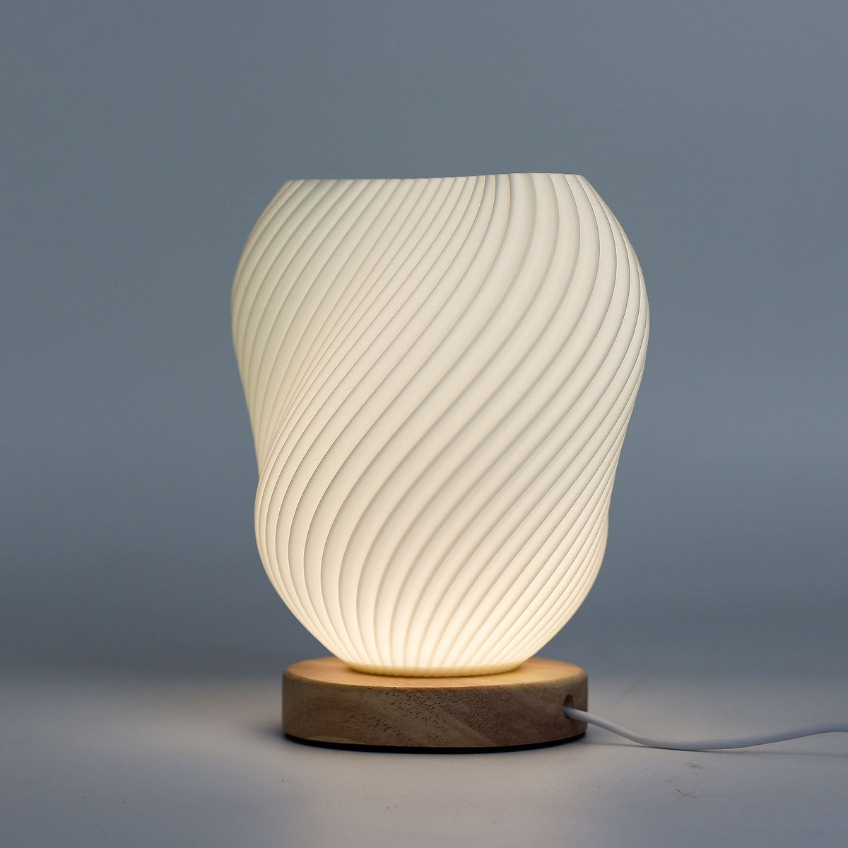 New Wave Lamp - Usb - 3 Settings - Shell Twisted-3