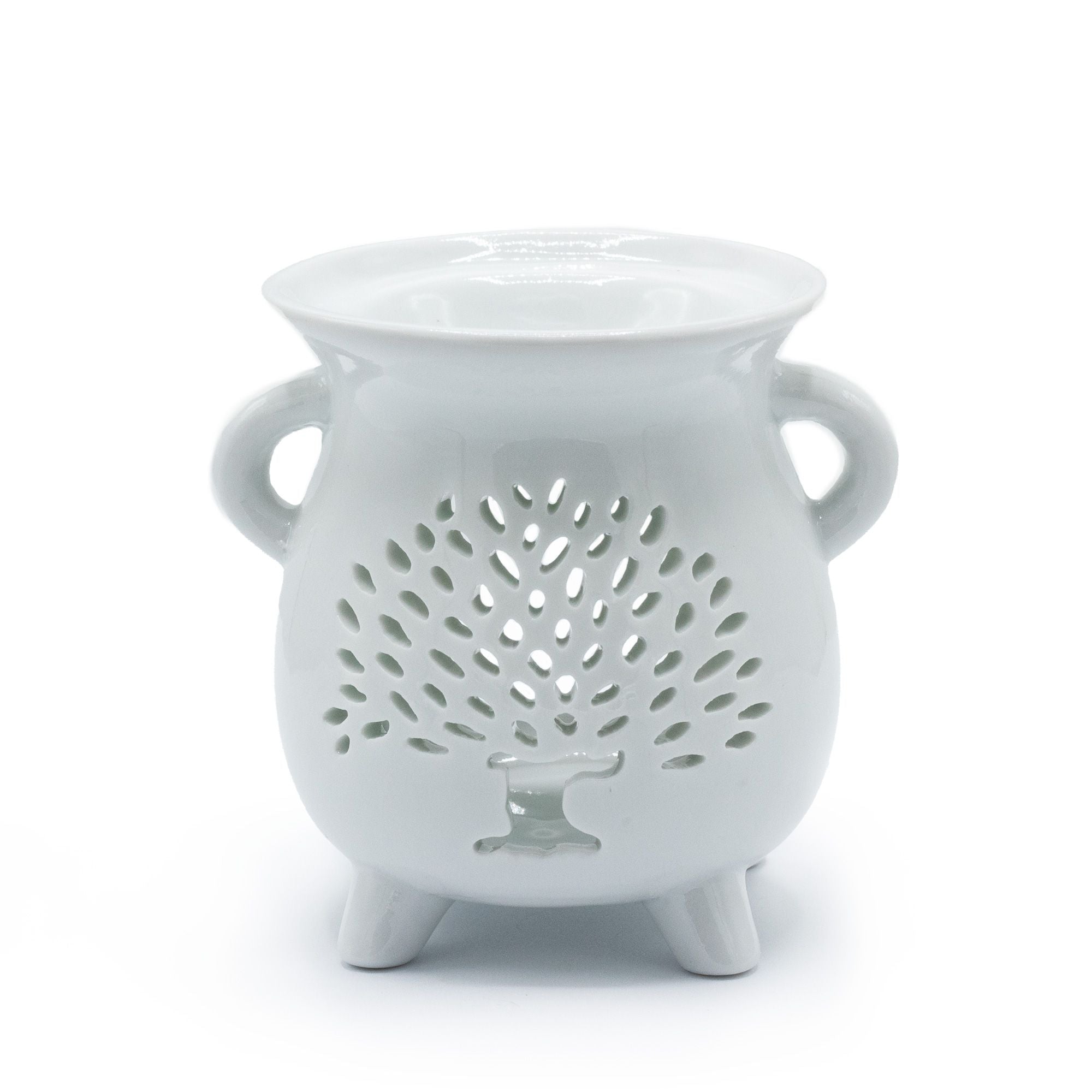 Caildren Oil Burner - Tree of Life - White 9.5x10x8 (cm)-1