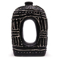 Oval Donut Shaped Vase - Chocolate 30cm-0