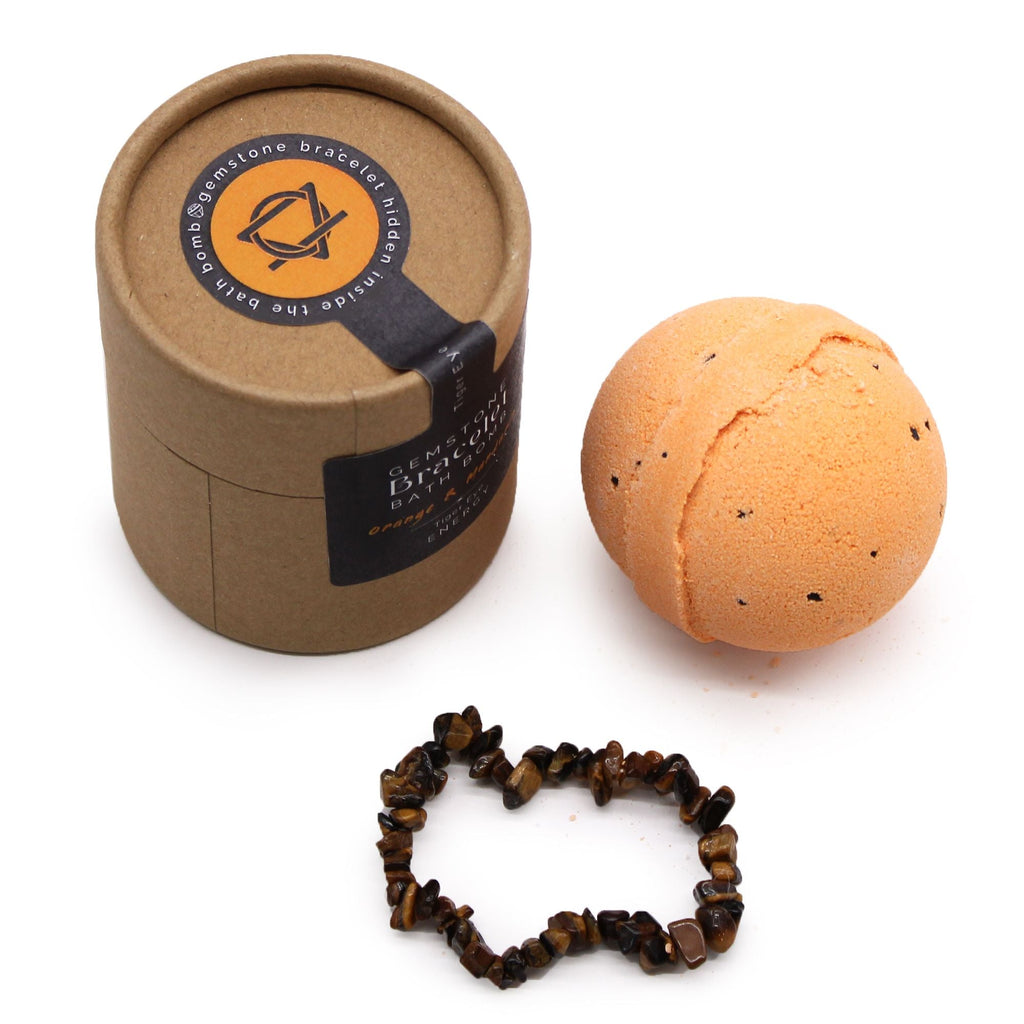 Tiger Eye Gem Bracelet Bath Bomb-0