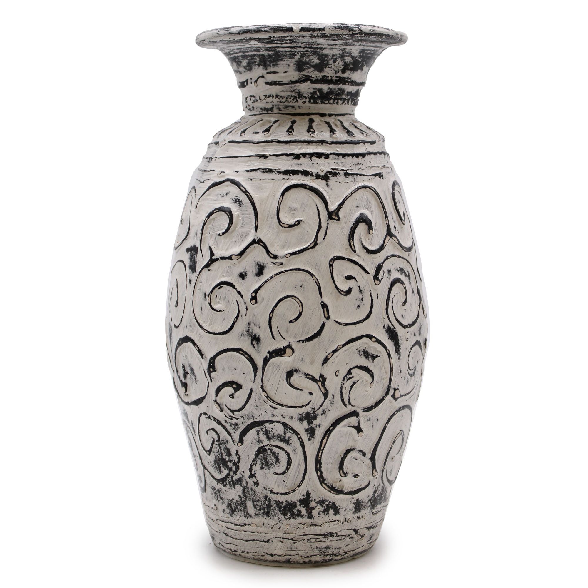Swirls Shaped Vase - Cream-0
