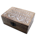 White Washed Wooden Box - 6X4 Slavic Design-0