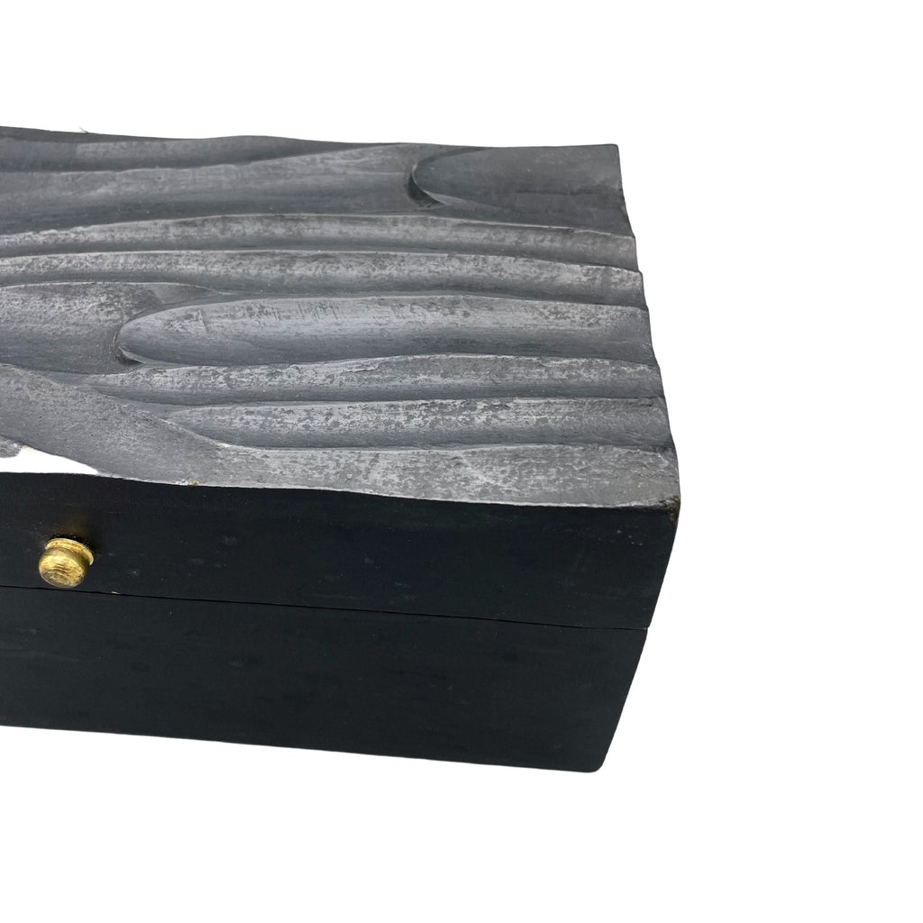 Vintage Deco - Multi Purpose Box - 22X12X10cm - Black Swirls-1