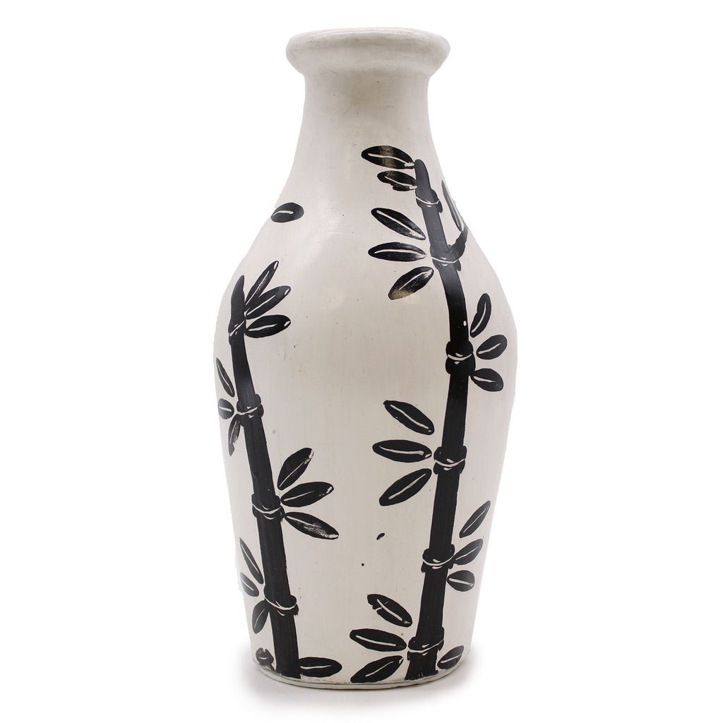 Bamboo Motif Shaped Vase - Natural-0