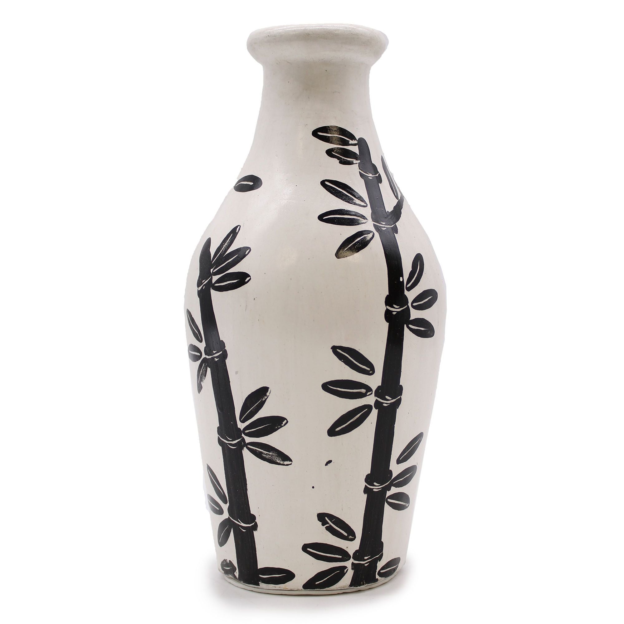 Bamboo Motif Shaped Vase - Natural-0