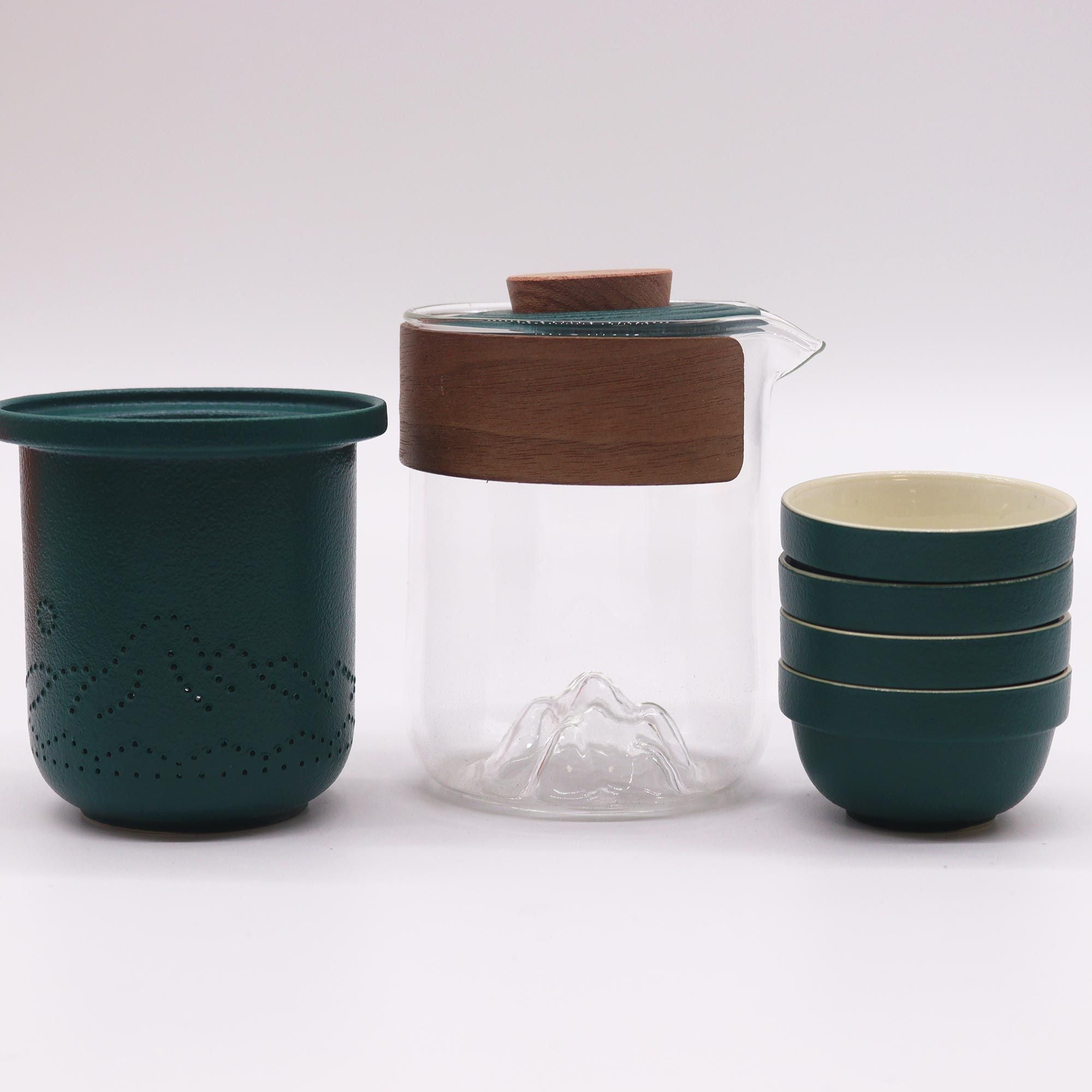 Travel Mountain Teapot Set - Four Friends - Travel Pack-2