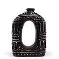 Oval Donut Shaped Vase - Chocolate 23cm-0
