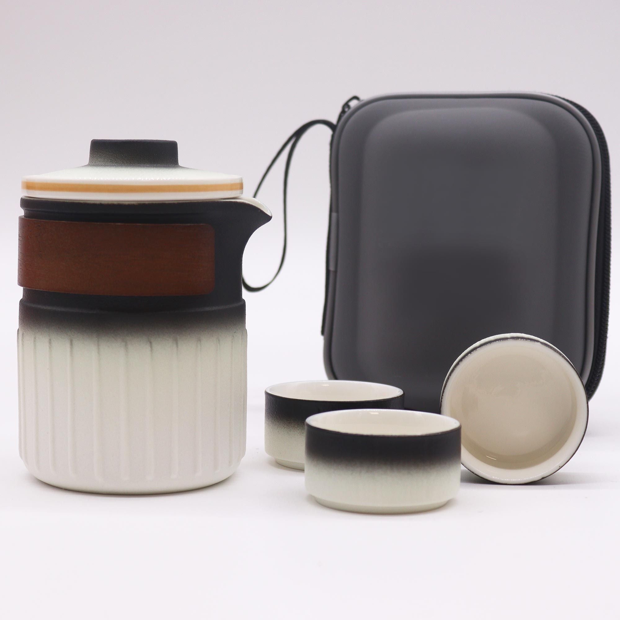 Travel Ceramic Teapot Set - Three Friends - Travel Pack-3