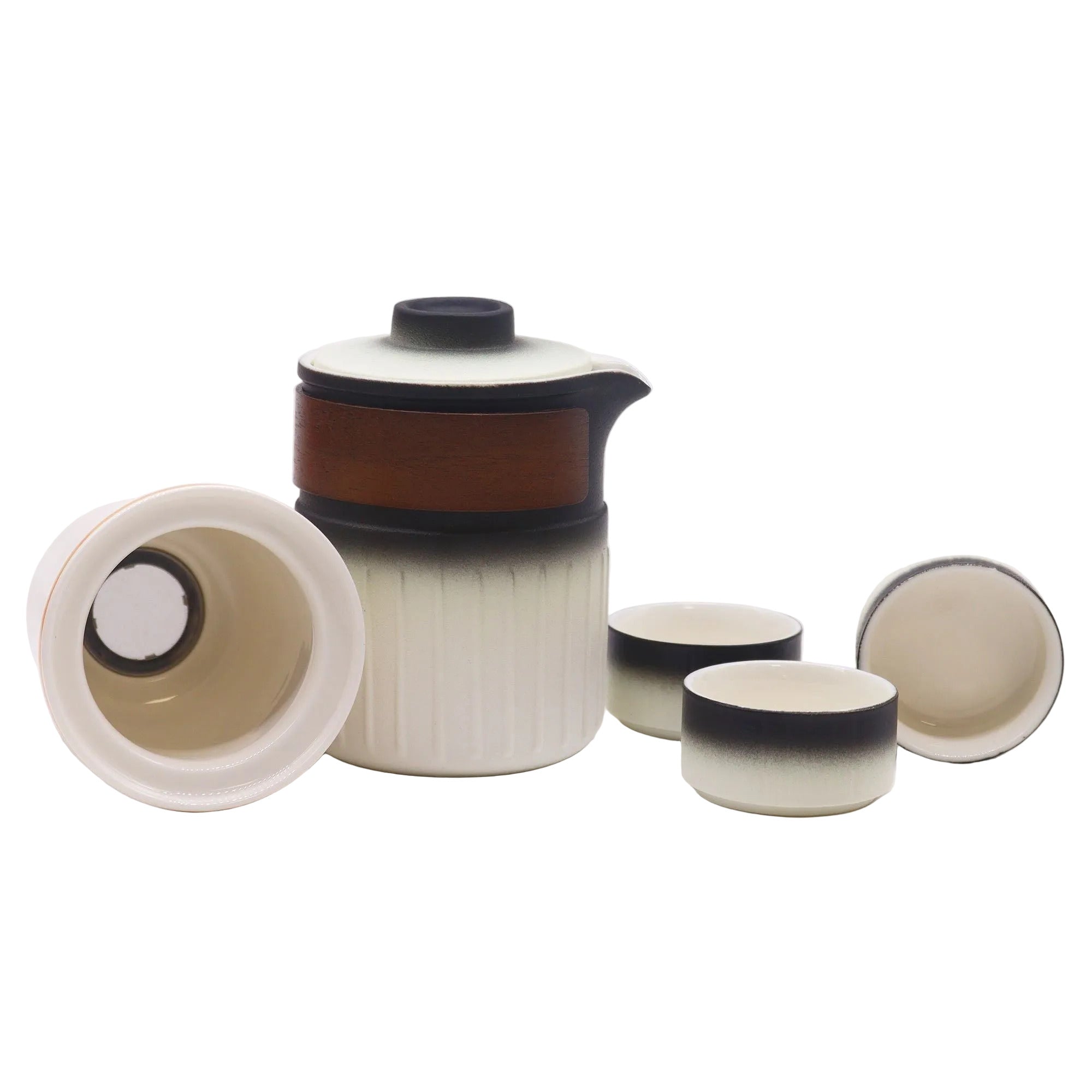 Travel Ceramic Teapot Set - Three Friends - Travel Pack-0
