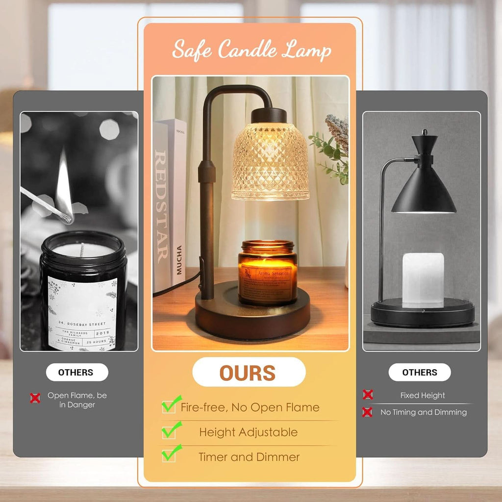 Coalblack Candle Warmer Lamp Featuring Timer Dimmable-4