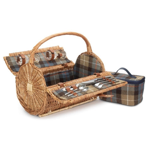 2 Person Ravenstor Barrel Fitted Wicker Picnic Basket-0