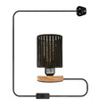 Metal Wire Cage Table Lamp Wooden Base E27 ~5358-2
