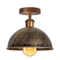 Vintage Industrial Flush Mount Ceiling Light Metal Dome E27 Fitting ~5111-5