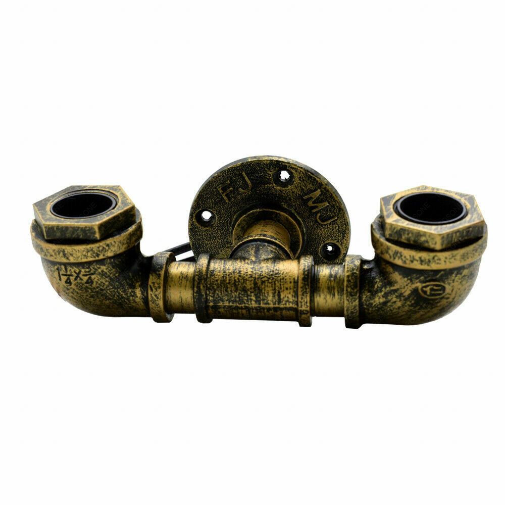 Industrial Steampunk Water Pipe Twin Wall Light Sconce E27~2133-9