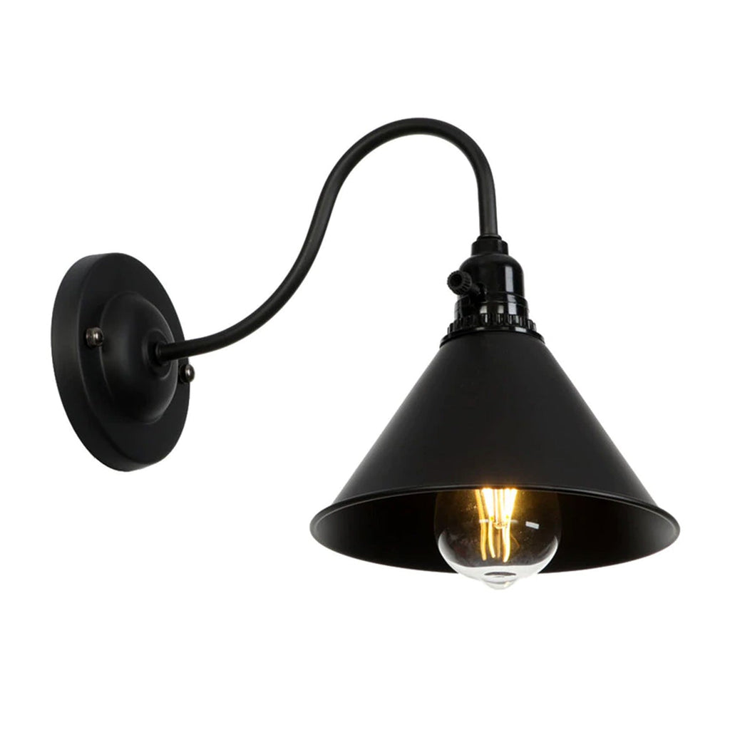 Black Cone Wall Light~2673-1