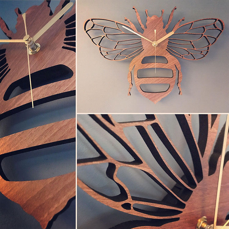 NovaBee — Creative Bamboo Bee Wall Clock
