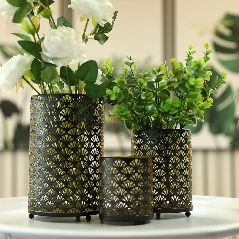 Metal Hurricane Holder ( Set of 3 )-4