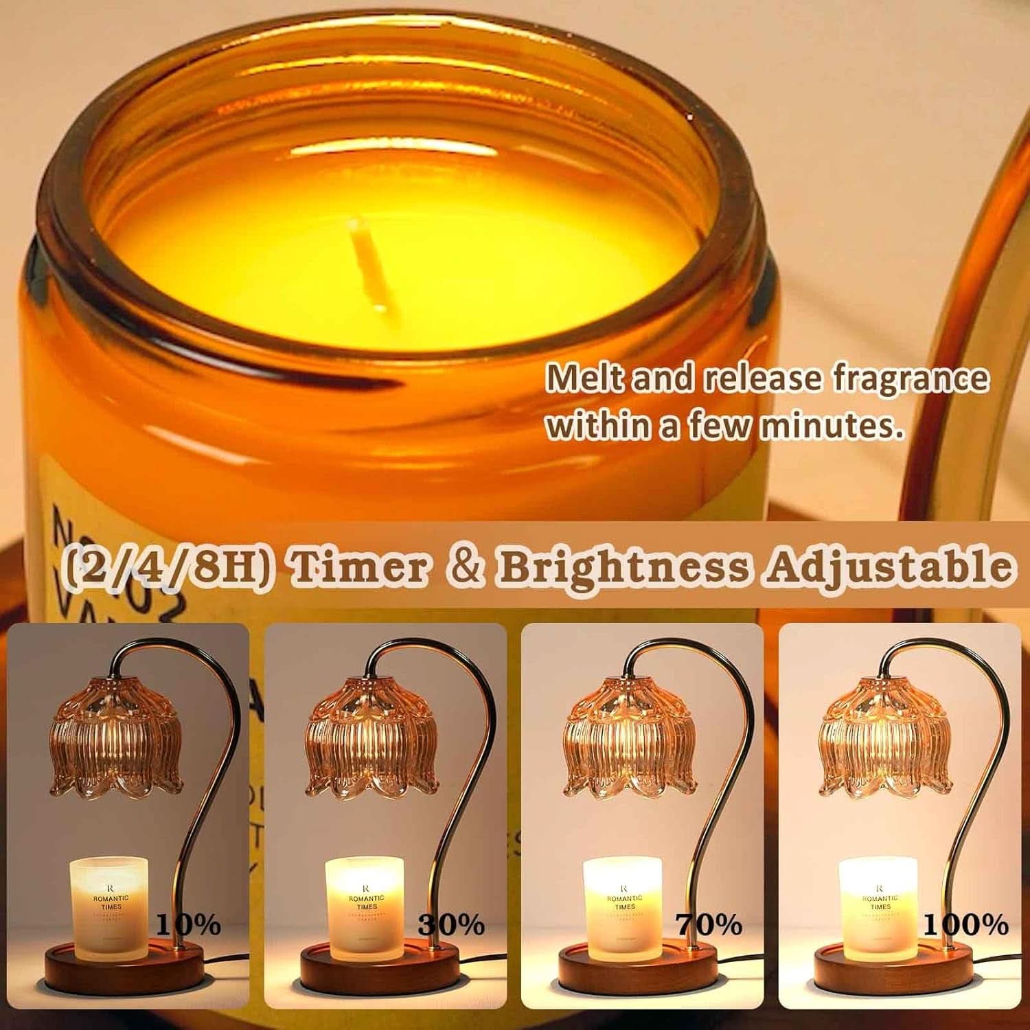 Lotus WaxMelt Warmer Lamp With ProgrammableTimerDimmable-2