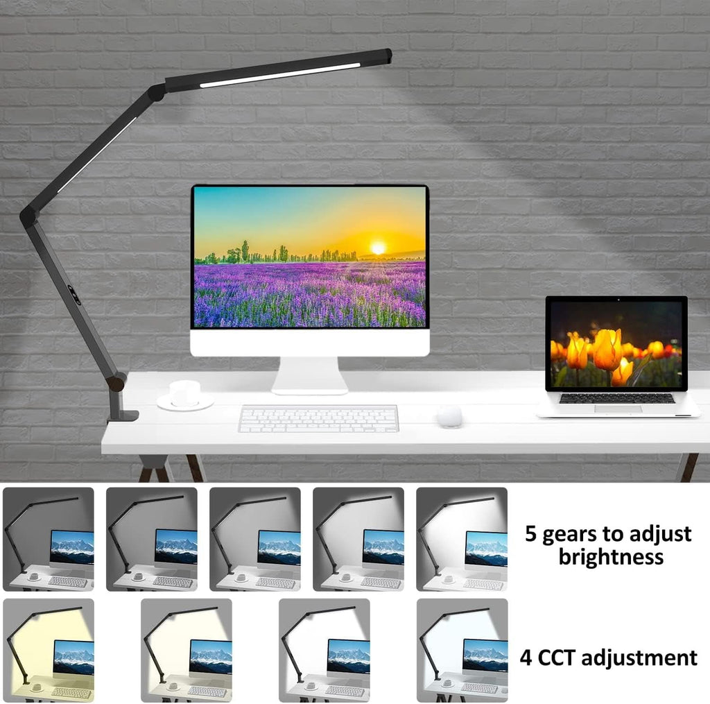 LED Desk Lamp With Clamp And Swing Arm 4 CCT Modes-4