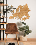Classic Wooden Europe Map-0