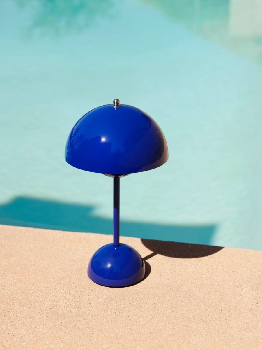 Contemporary Cordless Portable Cute Mushroom Table Lamp, Flowerpot VP9-8