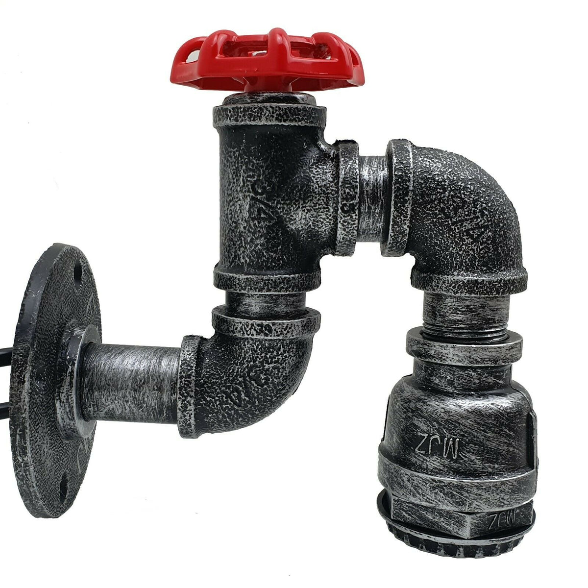 Industrial Water Pipe Wall Light Retro Steampunk E27 Sconce~2173-7