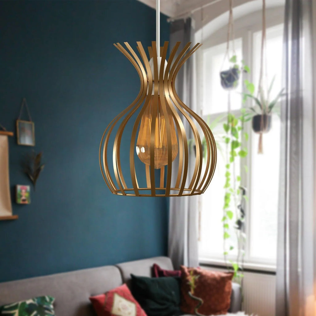 Modern Indoor Copper Metal Wire Cage Lamp Shade~5103-0