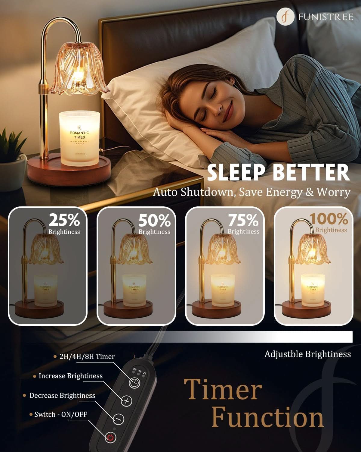 Handcrafted Goldplated Candle Warmer Lamp With Timer-2