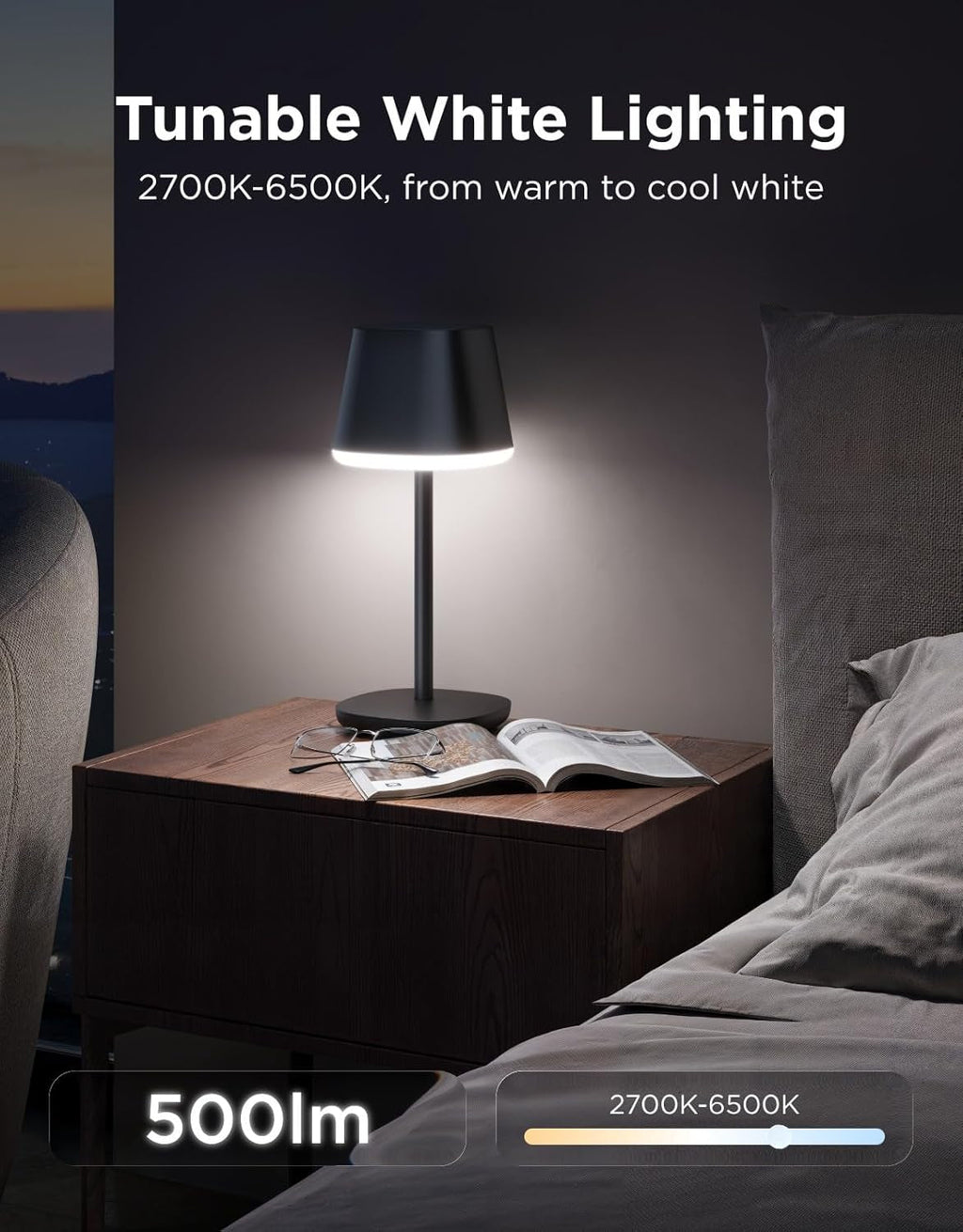 Rechargeable Cordless Table Lamp for Small Bedroom-3