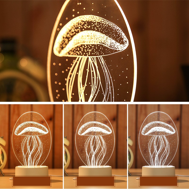 JellyGlow 3D — LED Jellyfish Night Light