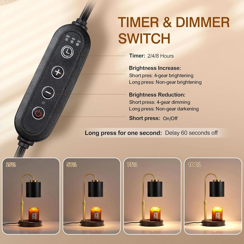 Candle Warmer Lamp With Programmable Timer Dimming-2
