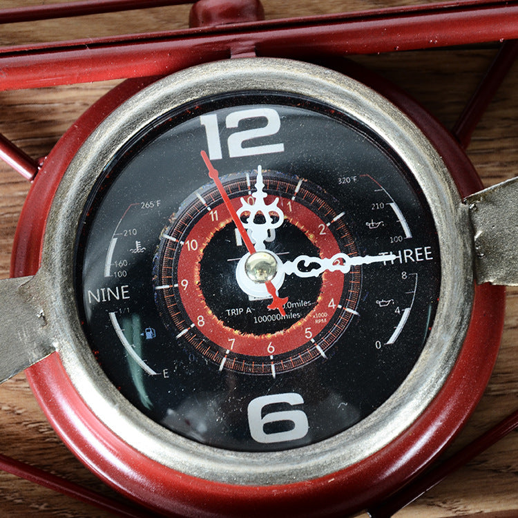 AeroTime — Vintage Airplane Iron Wall Clock