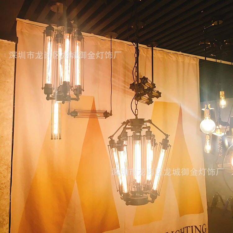 Eight-Head Branch Pendant Light for Loft Style Decor