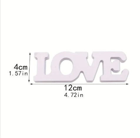 NovaWord — Carved Wooden LOVE Letter Ornament