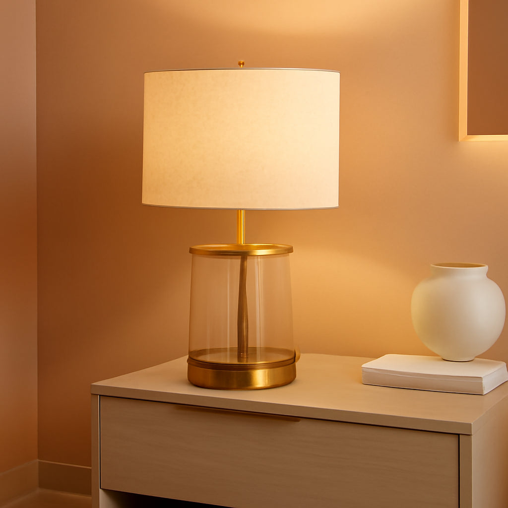 Rechargeable Cordless Glass Table Lamp 19.5 Inches-0