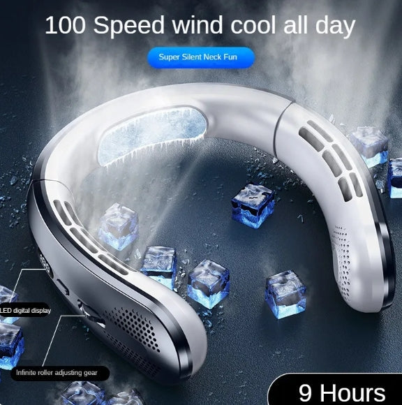 NeckBreeze Display — Neck Fan with Digital Screen