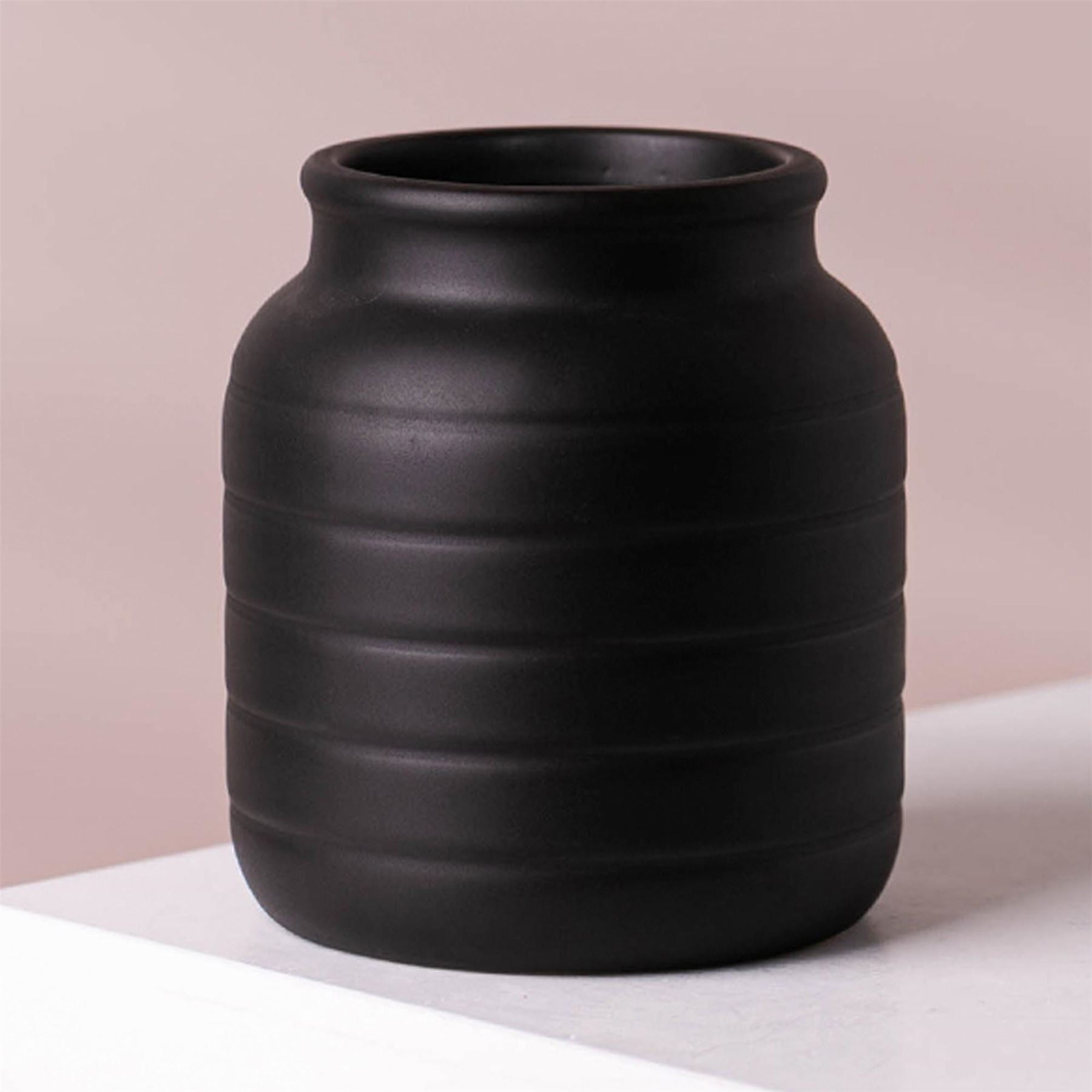 Black Vase Planter 13 x 13 x 14cm-2